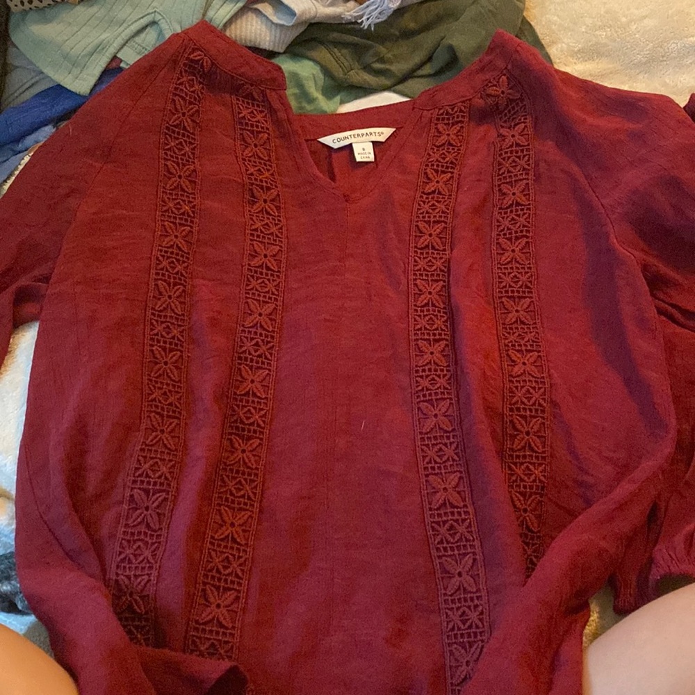 Red dress shirt